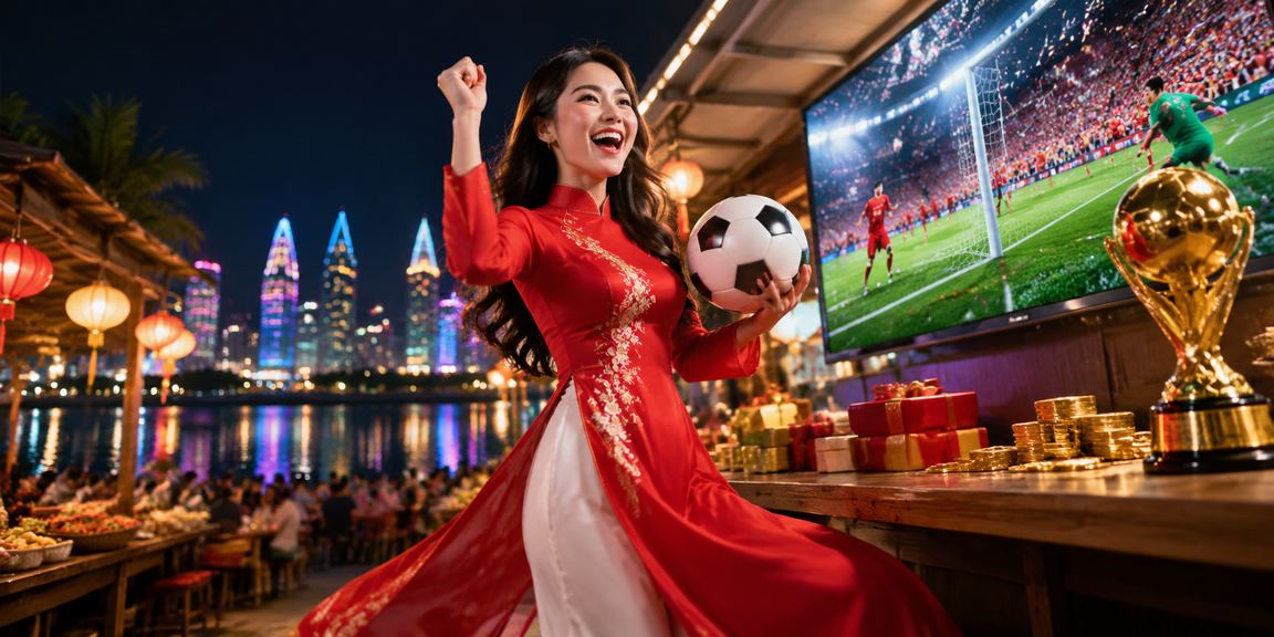 Thiếu nữ áo dài tại Phú Quốc theo dõi kết quả cá cược bóng đá và ưu đãi trên điện thoại